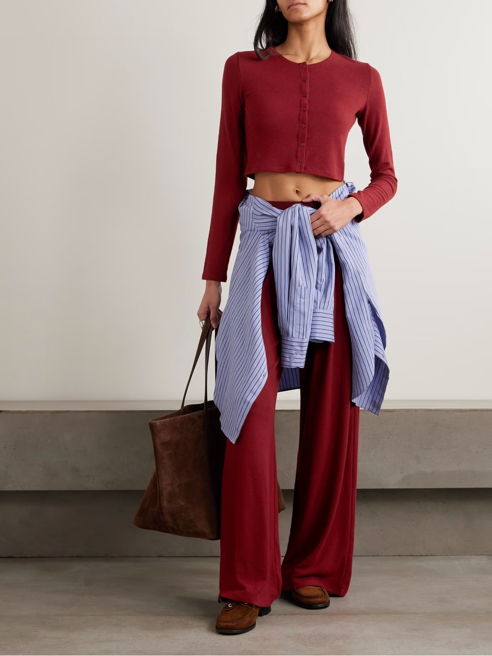 LESET Lauren pleated pocket pant in Pinot NWT - Picture 2 of 6